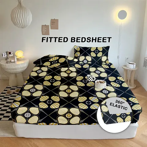 Elastic Fitted Double Bed Bedsheet Vol-3