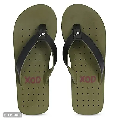 XOD KIDS Slippers For Women's EVA Flip Flop For Women's - OLIVE/BLACK, 6UK-thumb0