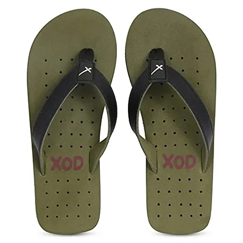 XOD KIDS Slippers For Women's EVA Flip Flop For Women's - OLIVE/BLACK, 6UK