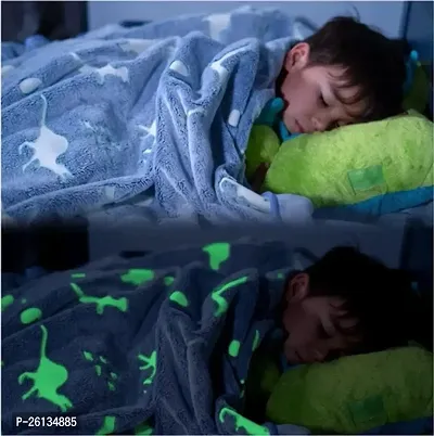 Super Soft and Cozy Cute Baby Blanket with Glow in Dark Kids Blanket for Boys  Girls-thumb0
