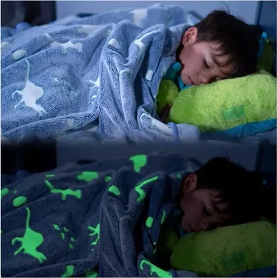 Super Soft and Cozy Cute Baby Blanket with Glow in Dark Kids Blanket for Boys  Girls