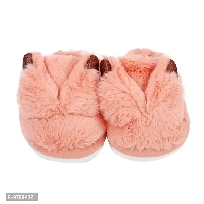 Mocy Cat Ear Design Slippers For Baby Kids-Peach-thumb0