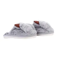 Mocy Cat Ear Design Slippers For Baby Kids-Grey-thumb1