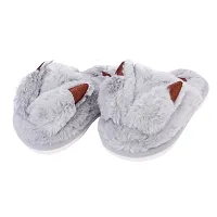 Mocy Cat Ear Design Slippers For Baby Kids-Grey-thumb2