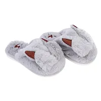 Mocy Cat Ear Design Slippers For Baby Kids-Grey-thumb3