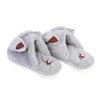 Mocy Cat Ear Design Slippers For Baby Kids-Grey-thumb4