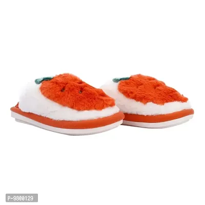 Mocy Fruit Designer Slippers For Baby Kids-Orange  White-thumb2