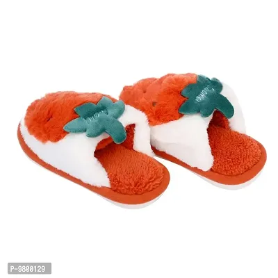Mocy Fruit Designer Slippers For Baby Kids-Orange  White-thumb4
