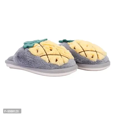 Mocy Pinapple Design Slippers For Baby Kids-Grey  Yellow-thumb2