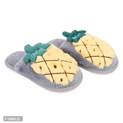 Mocy Pinapple Design Slippers For Baby Kids-Grey  Yellow-thumb3