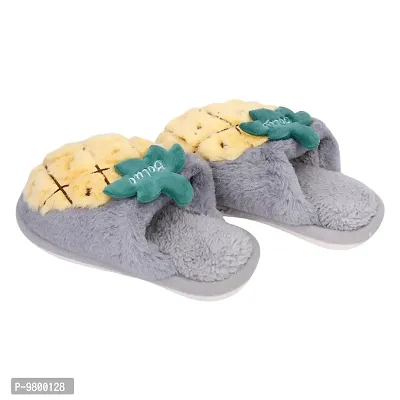 Mocy Pinapple Design Slippers For Baby Kids-Grey  Yellow-thumb4