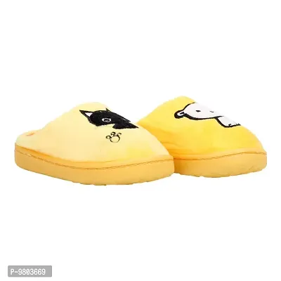 Mocy Baby Cat  Dog Design Slippers For Baby Kids-Yellow-thumb4
