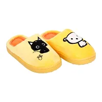 Mocy Baby Cat  Dog Design Slippers For Baby Kids-Yellow-thumb1