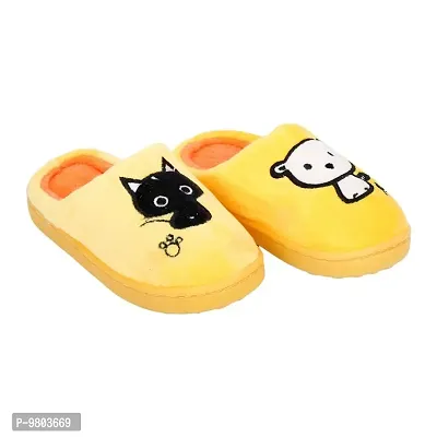 Mocy Baby Cat  Dog Design Slippers For Baby Kids-Yellow-thumb2