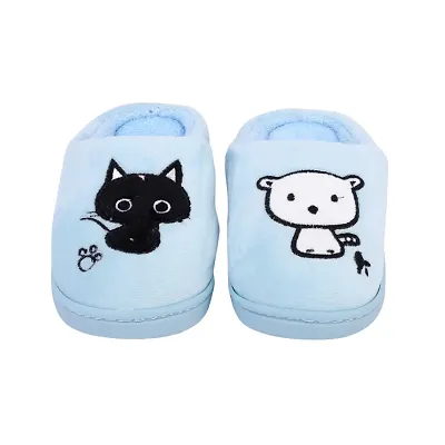 Mocy Baby Cat  Dog Design Slippers For Baby Kids-Sky Blue