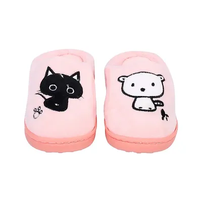 Mocy Baby Cat  Dog Design Slippers For Baby Kids-Baby Pink