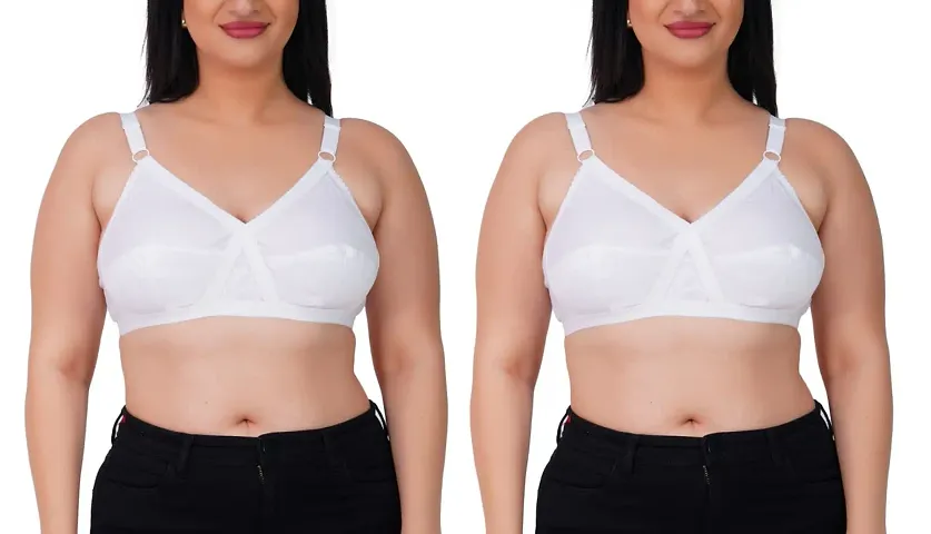 AISLE FASHION Women's Plus Size for Heavy Bust Full Coverage Non-Padded Non-Wired Everyday Bra