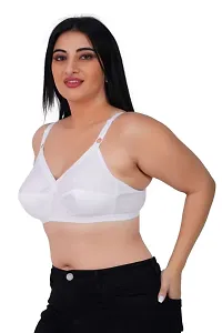 AISLE FASHION Women's Cotton Plus Size for Heavy Bust Full Coverage Non-Padded Non-Wired Everyday Bra-thumb2