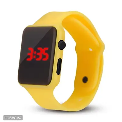 Sport LED Watches Yellow Color Silicone Rubber Touch Screen Digital Watches, Waterproof Bracelet Wristwatch