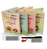 Magic Practice Copybook for Kids (4 Book + 1 Pen + 10 Refill + 1 Grip) Magic Book for Kids-thumb1