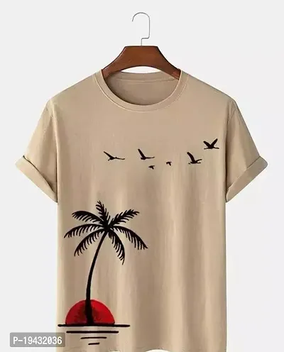 Stylish Off White Cotton Blend Tshirt For Men-thumb0