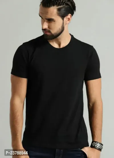Stylish Mens Round Neck Printed Tshirt-thumb0