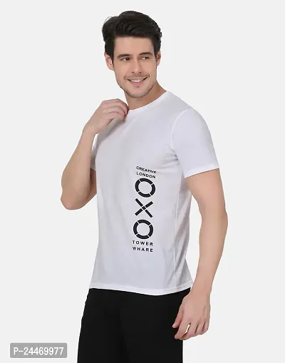 Classic Cotton Blend Printed T-Shirt For Men