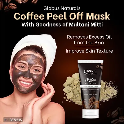 Natural Brightening  Anti Acne Peel Off Mask Combo For Women - Coffee Peel Off Mask  Glycolic  1% Salicylic Acid Peel Off Mask- Set Of 2-thumb3