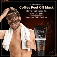 Natural Brightening  Oil Control Peel Off Mask Combo For Men - Coffee Peel Off Mask  Charcoal Peel Off Mask- Set Of 2-thumb3