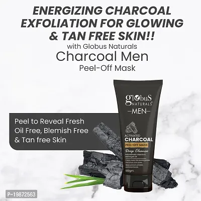 Natural Charcoal Men Peel Off Mask  Facial Kit Combo, Anti Pollution Formula, For Normal To Oily Skin-thumb4