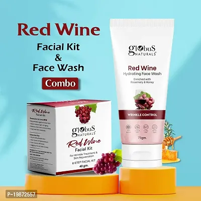 Natural Red Wine Face Wash  Facial Kit Combo, Anti Ageing Formula, For All Skin Types-thumb2