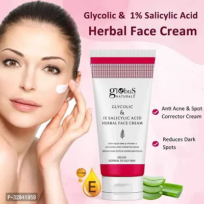 Glycolic  1% Salicylic Acid Herbal Anti Acne Face Cream, Set of 2, 100g-thumb2