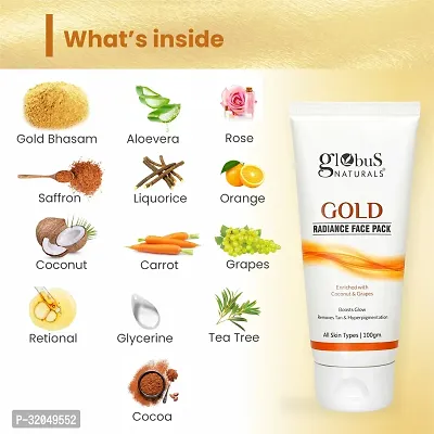 Gold Radiance Anti Ageing  Brightening Face Pack, 100 gms-thumb5