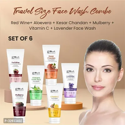 Travel Size Face Wash  Combo Set of 6,  450g