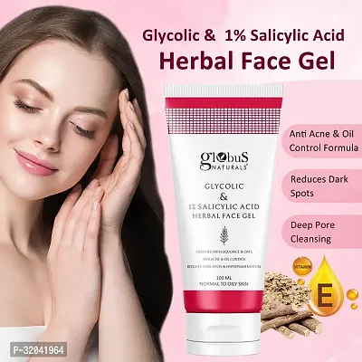 Glycolic-Salicylic Acid Herbal Anti Acne Face Gel, 100g-thumb2