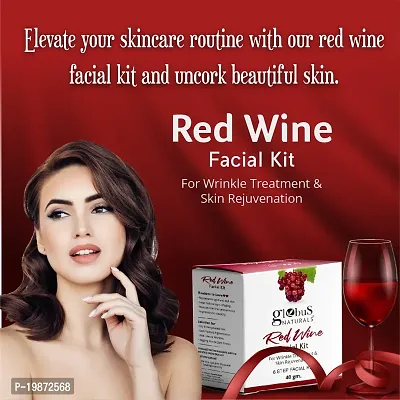 Natural Facial Kit Combo-Wrinkle Control Red Wine  Skin Lightening Bridal Glow Facial Kit, For All Skin Types-thumb3