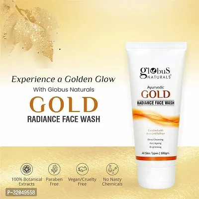 Gold Radiance Anti Ageing  Brightening Face Wash, Set of 2,  100 ml-thumb2