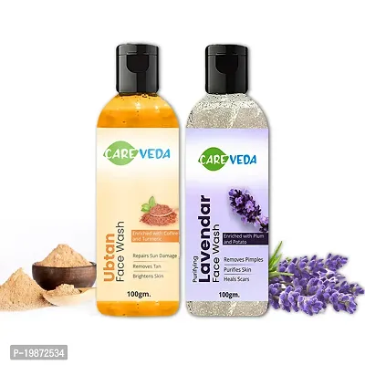 Natural Ubtan Face Wash  Lavender Face Wash Combo, Set Of 2-thumb0