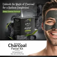 Natural Charcoal Men Peel Off Mask  Facial Kit Combo, Anti Pollution Formula, For Normal To Oily Skin-thumb2