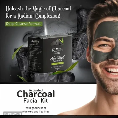 Natural Charcoal Men Peel Off Mask  Facial Kit Combo, Anti Pollution Formula, For Normal To Oily Skin-thumb3