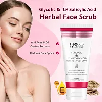 Glycolic  1% Salicylic Acid Herbal Anti Acne Face Scrub, Set of 2, 100g-thumb1