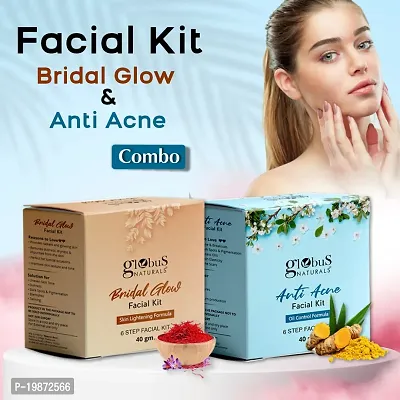 Natural Facial Kit Combo-Skin Lightening Bridal Glow  Oil Control Anti Acne Facial Kit, For All Skin Types-thumb2