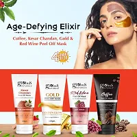 Natural Age-Defying Elixir - Coffee, Kesar Chandan, Gold And Red Wine Peel Off Mask Combo, Set Of 4-thumb1