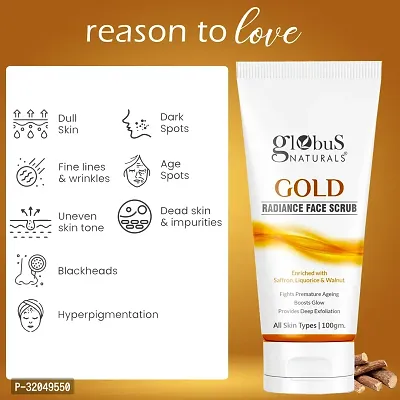 Gold Radiance Anti Ageing  Brightening Face Scrub, Set of 2,  100g-thumb3