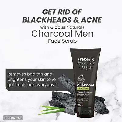 Anti Pollution  Anti Acne Charcoal Face Scrub, Set of 2, 100 g-thumb2