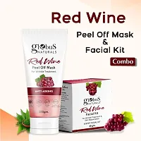 Natural Red Wine Peel Off Mask  Facial Kit Combo, Anti Ageing Formula, For All Skin Types-thumb1