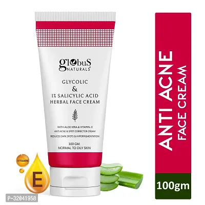 Glycolic  1% Salicylic Acid Herbal Anti Acne Face Cream, 100g