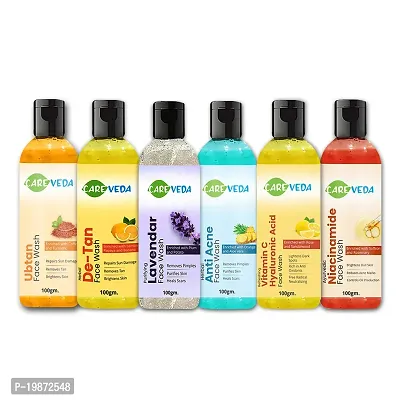 Natural Ubtan, De Tan, Lavender, Anti Acne, Vitamin C, Niacinamide Face Wash Combo Set Of 6