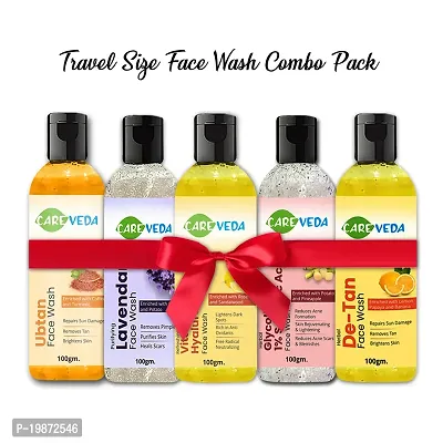 Natural Ubtan, De Tan, Lavender, Glycolic, Vitamin C Face Wash Combo Set Of 5-thumb2