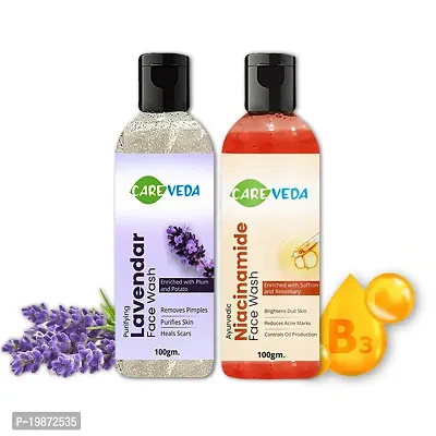 Natural Lavender Face Wash  Niacinamide Face Wash Combo, Set Of 2